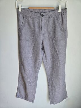 MANTARAY Lightweight Linen and Cotton Trousers in Gray